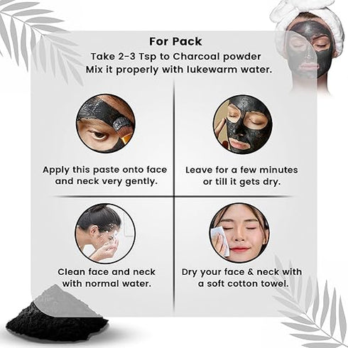 Havintha -100% Natural Activated Charcoal Powder for Skin - Face Pack